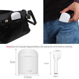 image-Bluetooth Airpods 5.0 Sport Headset i7s TWS Wireless Earphones