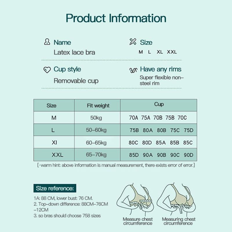 image-Thailand Latex Underwear Women's Bra Seamless Steel Ring Bra