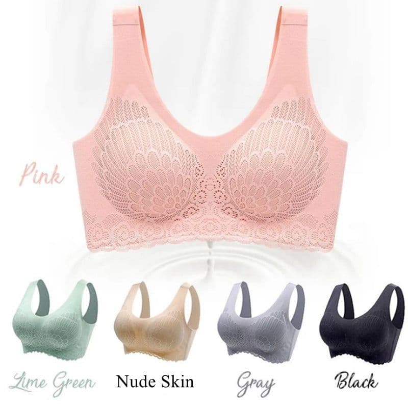 image-Thailand Latex Underwear Women's Bra Seamless Steel Ring Bra