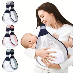 image-Portable Breathable Baby Carrier Ergonomic Baby Sling