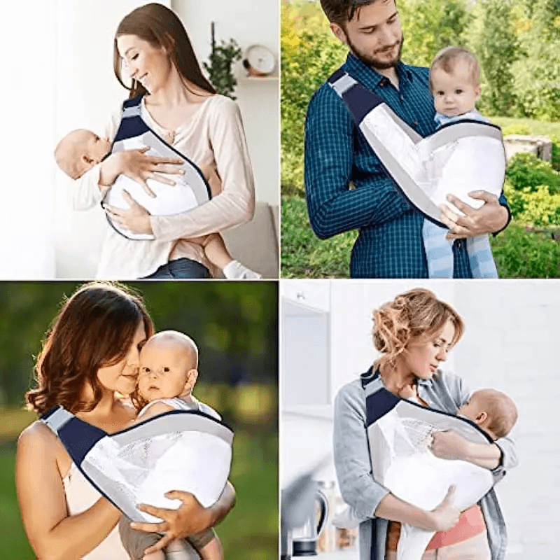 image-Portable Breathable Baby Carrier Ergonomic Baby Sling
