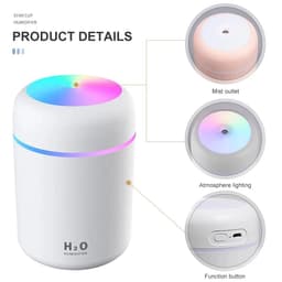 image-Portable Air Humidifier Mist Sprayer with Colorful Night Light