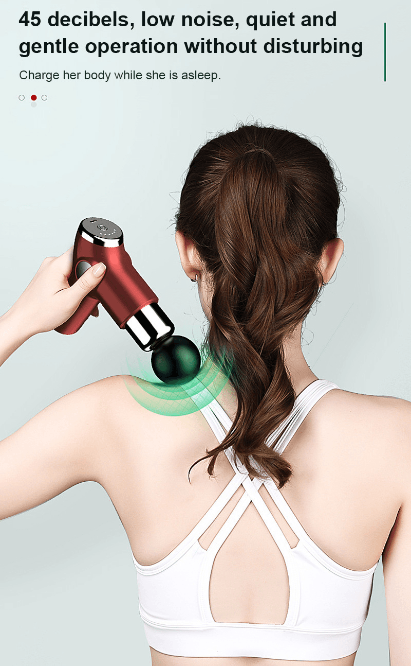 image-Portable Fascia Gun Muscle Meridian Relaxation Tissue Massager