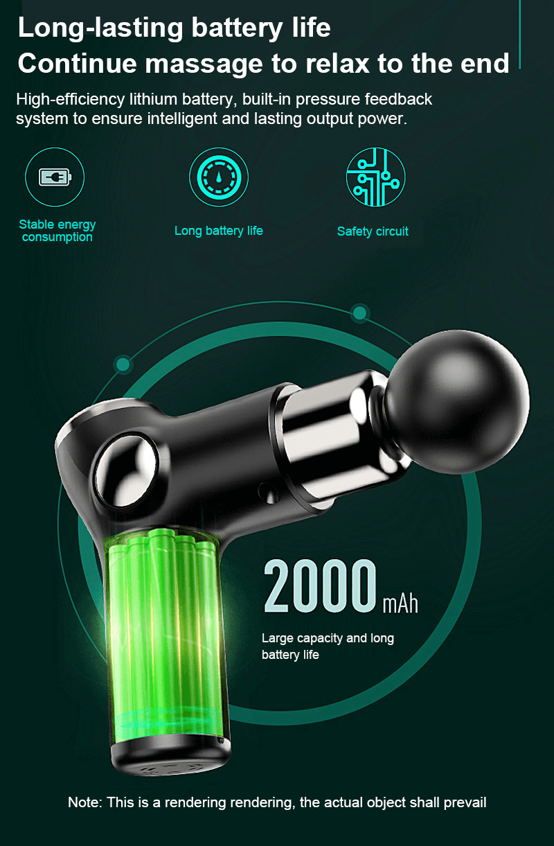 image-Portable Fascia Gun Muscle Meridian Relaxation Tissue Massager