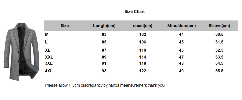 image-Fashion Plaid Single Breasted Jackets Men's Wool Coats