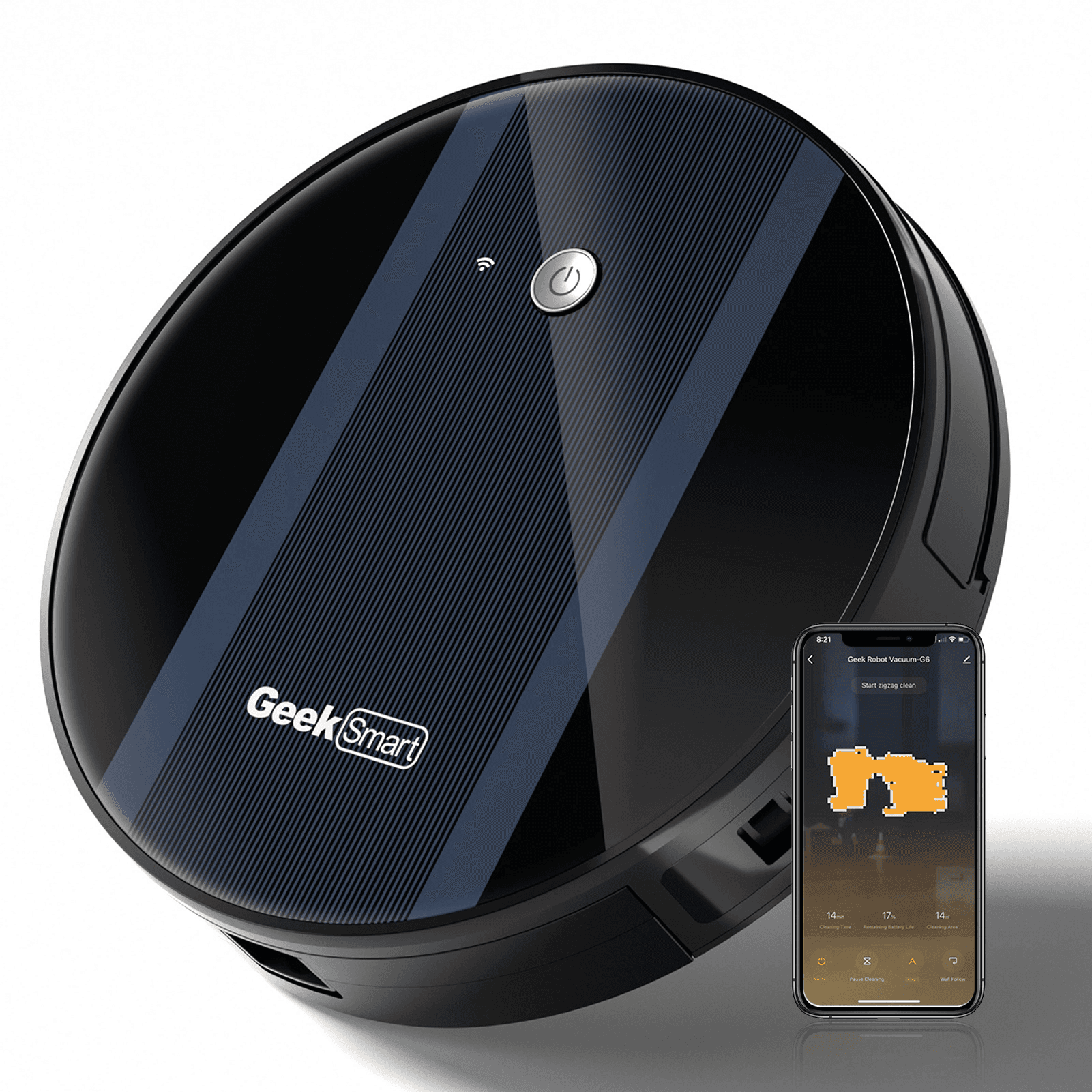 image-Automatic Self-Charging Smart App Robot Vacuum Cleaner