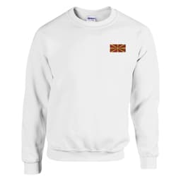 image-Sweat-shirt Drapeau de la Macédoine du Nord en broderie