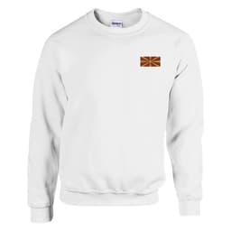 image-Sweat-shirt Drapeau de la Macédoine du Nord en broderie