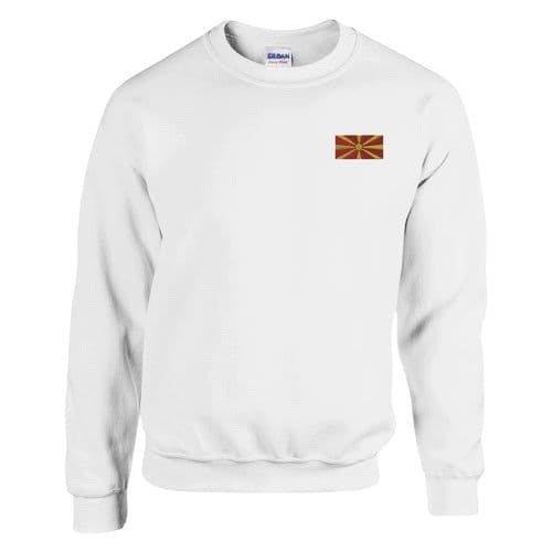image-Sweat-shirt Drapeau de la Macédoine du Nord en broderie