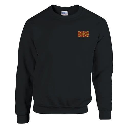 image-Sweat-shirt Drapeau de la Macédoine du Nord en broderie