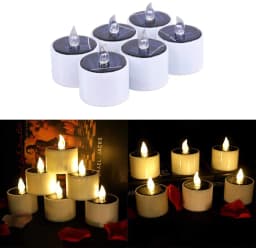 image-Solar Powered LED Candle Lights for Wedding Party Christmas Decoration