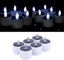 image-Solar Powered LED Candle Lights for Wedding Party Christmas Decoration
