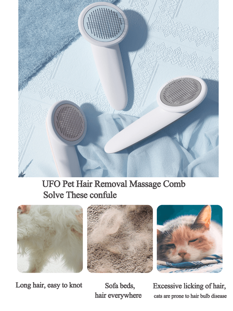 image-UFO Pet Massage Comb Cats Dog Grooming Combs Brush