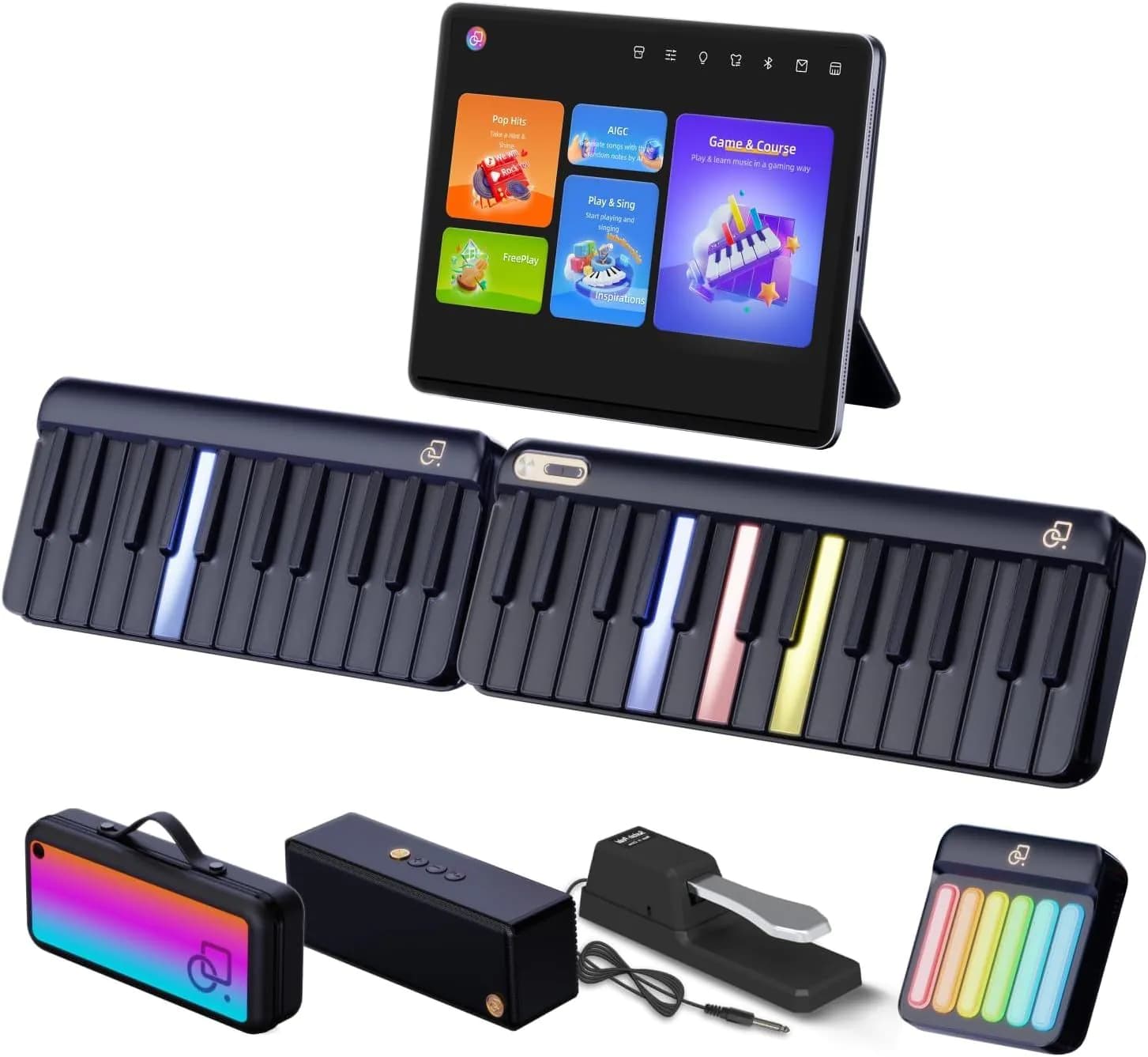 image-Smart Piano Keyboard with MIDI Controller