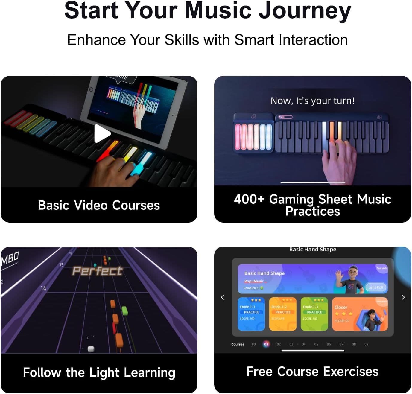 image-Smart Piano Keyboard with MIDI Controller