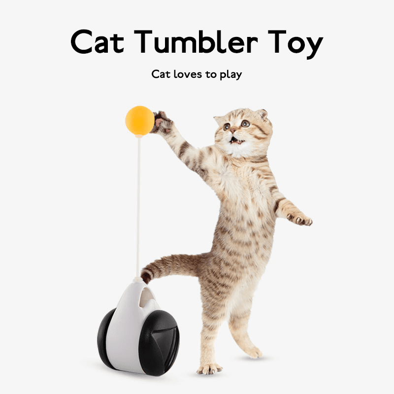 image-Tumbler Balanced Wheel Swinging Ball Cat Toy