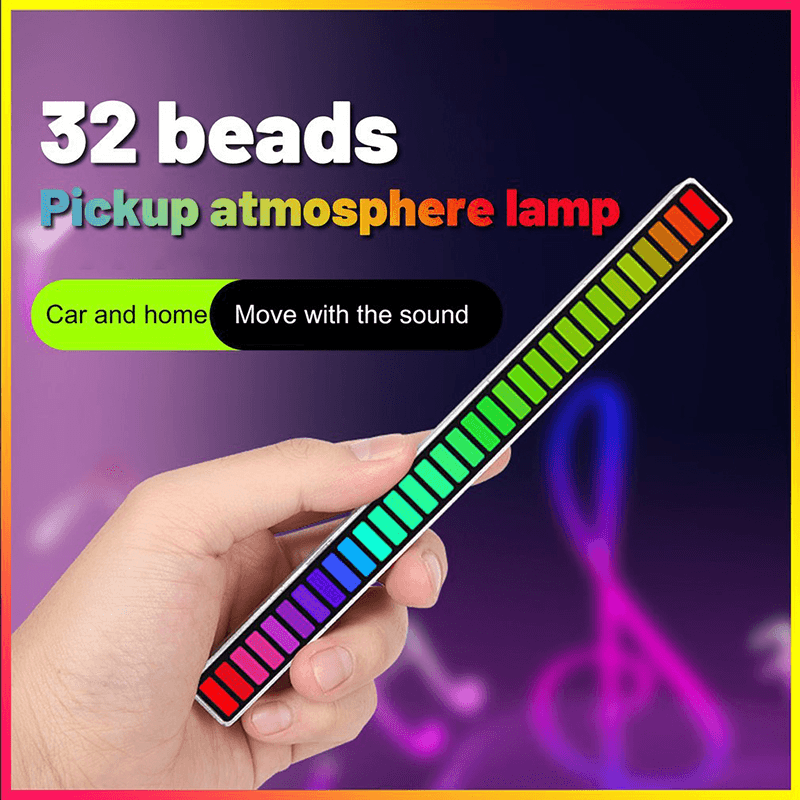image-RGB LED Music Sound Control LED Symphony Pickup Light
