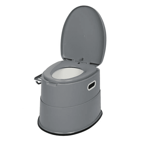 image-Outdoor Portable Toilet with Non-slip Mat