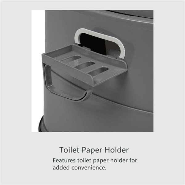 image-Outdoor Portable Toilet with Non-slip Mat