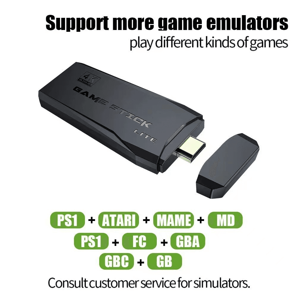 image-4K 2.4G Double Wireless Controller Game Stick Video Game Console