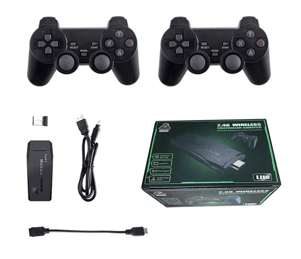 image-4K 2.4G Double Wireless Controller Game Stick Video Game Console