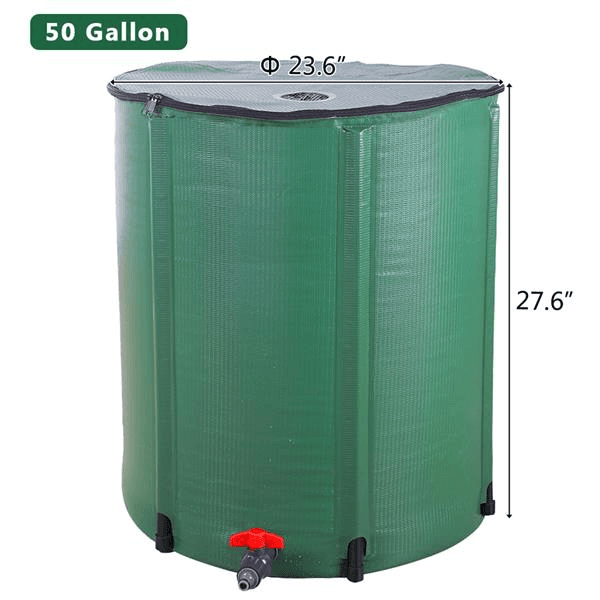 image-50/100 Gallon Folding Rainwater Barrel Water Collector
