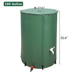 image-50/100 Gallon Folding Rainwater Barrel Water Collector