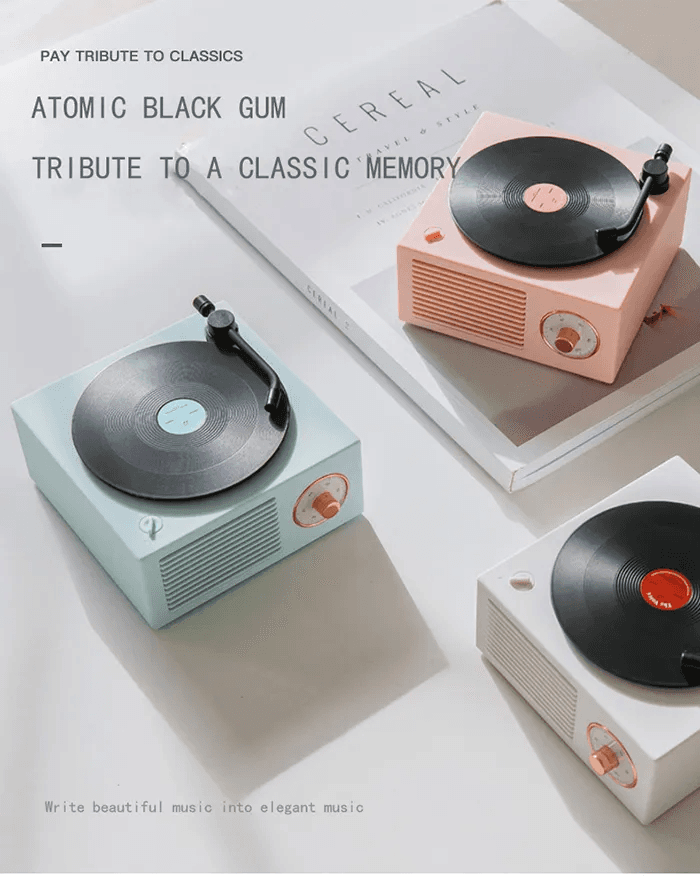 image-Retro Mini Vinyl Records Wireless Bluetooth Speakers