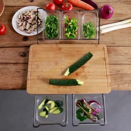 image-Extensible Bamboo Cutting Board Set Eco-friendly