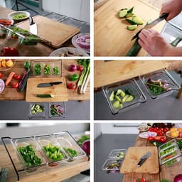 image-Extensible Bamboo Cutting Board Set Eco-friendly