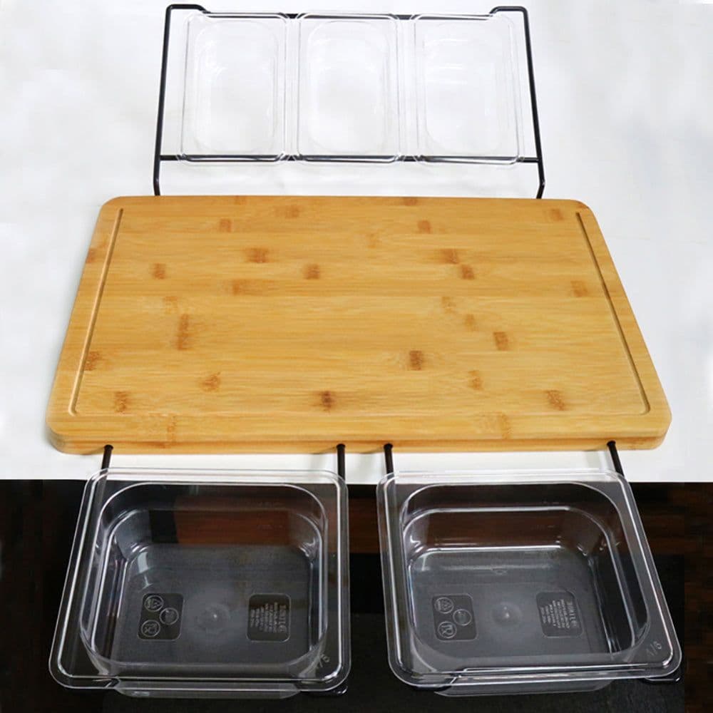 image-Extensible Bamboo Cutting Board Set Eco-friendly