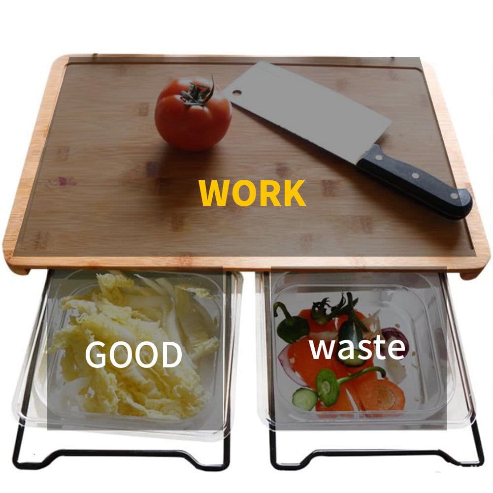 image-Extensible Bamboo Cutting Board Set Eco-friendly