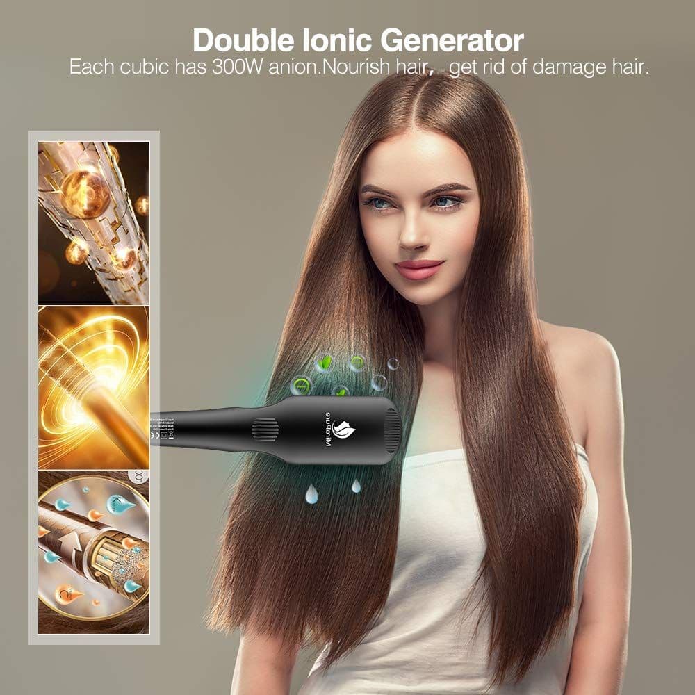 image-Miropure Enhanced Hair Straightener Brush with Anti-Scald