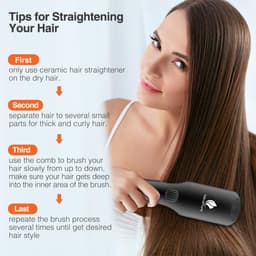 image-Miropure Enhanced Hair Straightener Brush with Anti-Scald