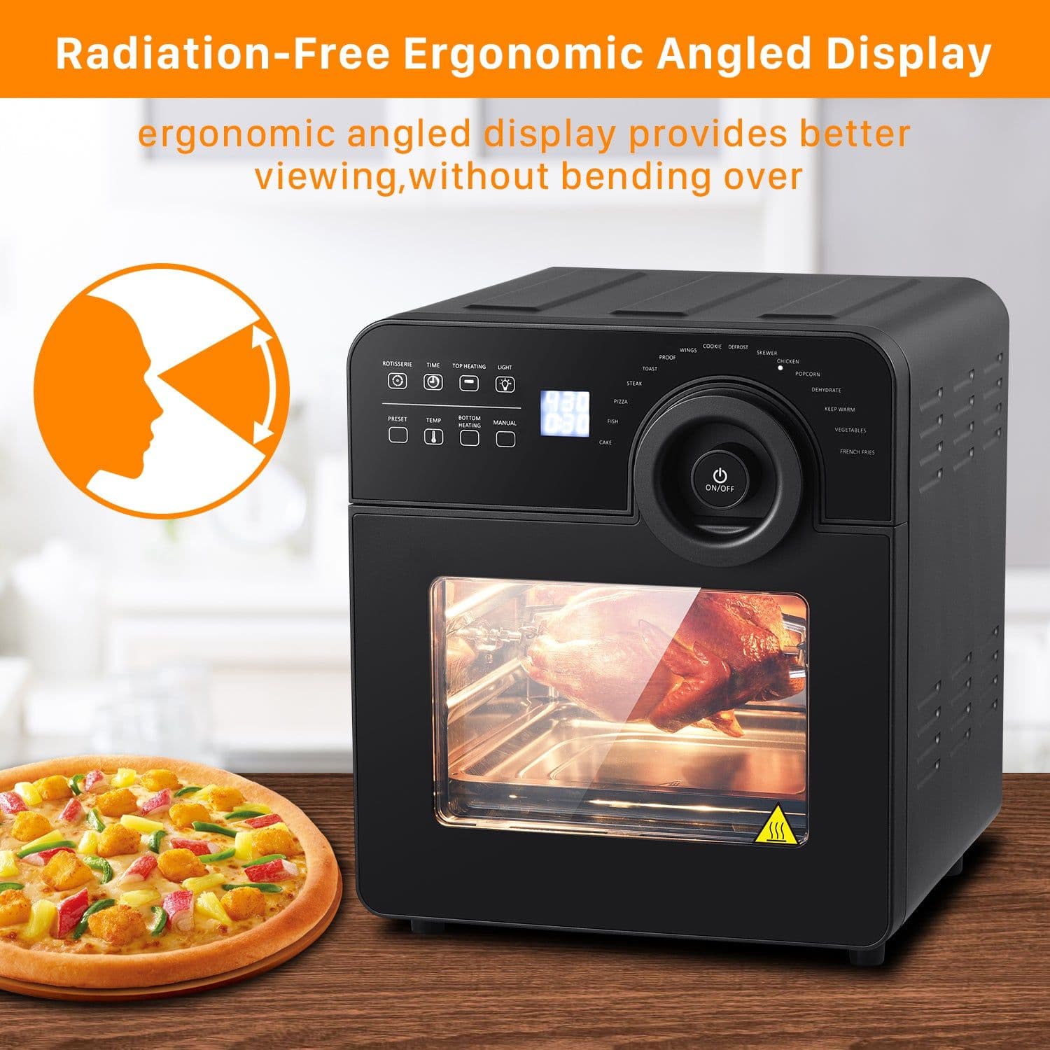 image-Geek Chef 1700W Convection Air Fryer Toaster Oven