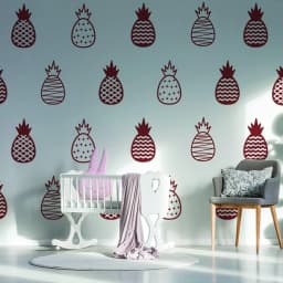 image-Chic Vinyl Wall Decals: Golden Pineapple Stylish Wall Stickers