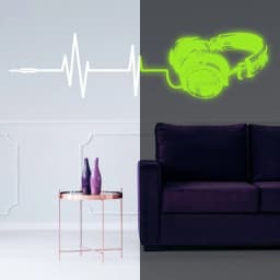 image-Vinyl Wall Decals, Luminous Melodies Design, Self-Adhesive Wall Art Stickers