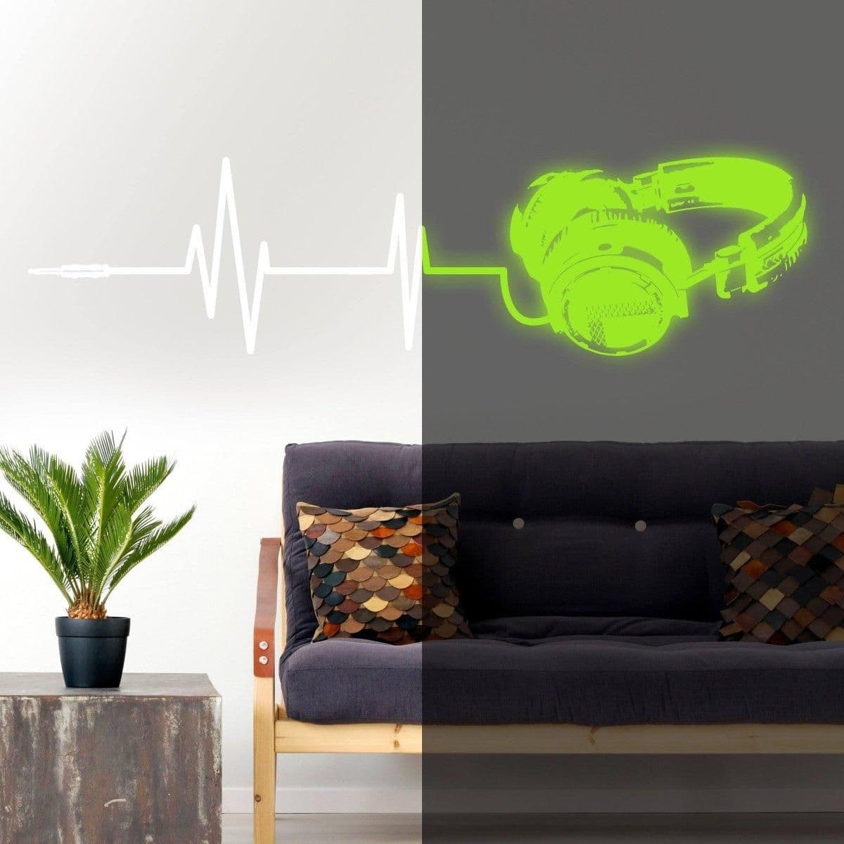 image-Vinyl Wall Decals, Luminous Melodies Design, Self-Adhesive Wall Art Stickers
