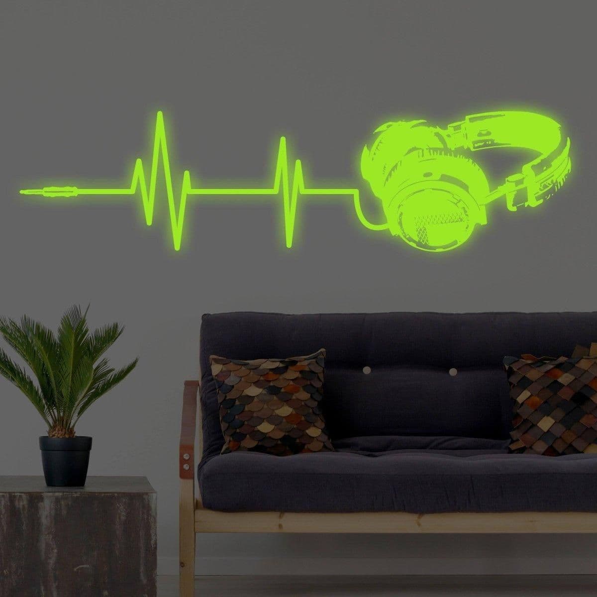 image-Vinyl Wall Decals, Luminous Melodies Design, Self-Adhesive Wall Art Stickers