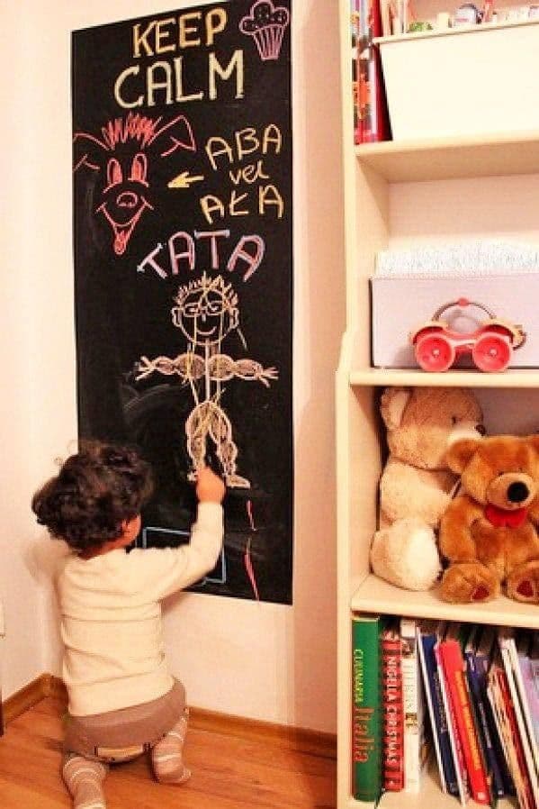 image-Reusable Chalkboard Wall Decal: Add Creativity to Your Kitchen