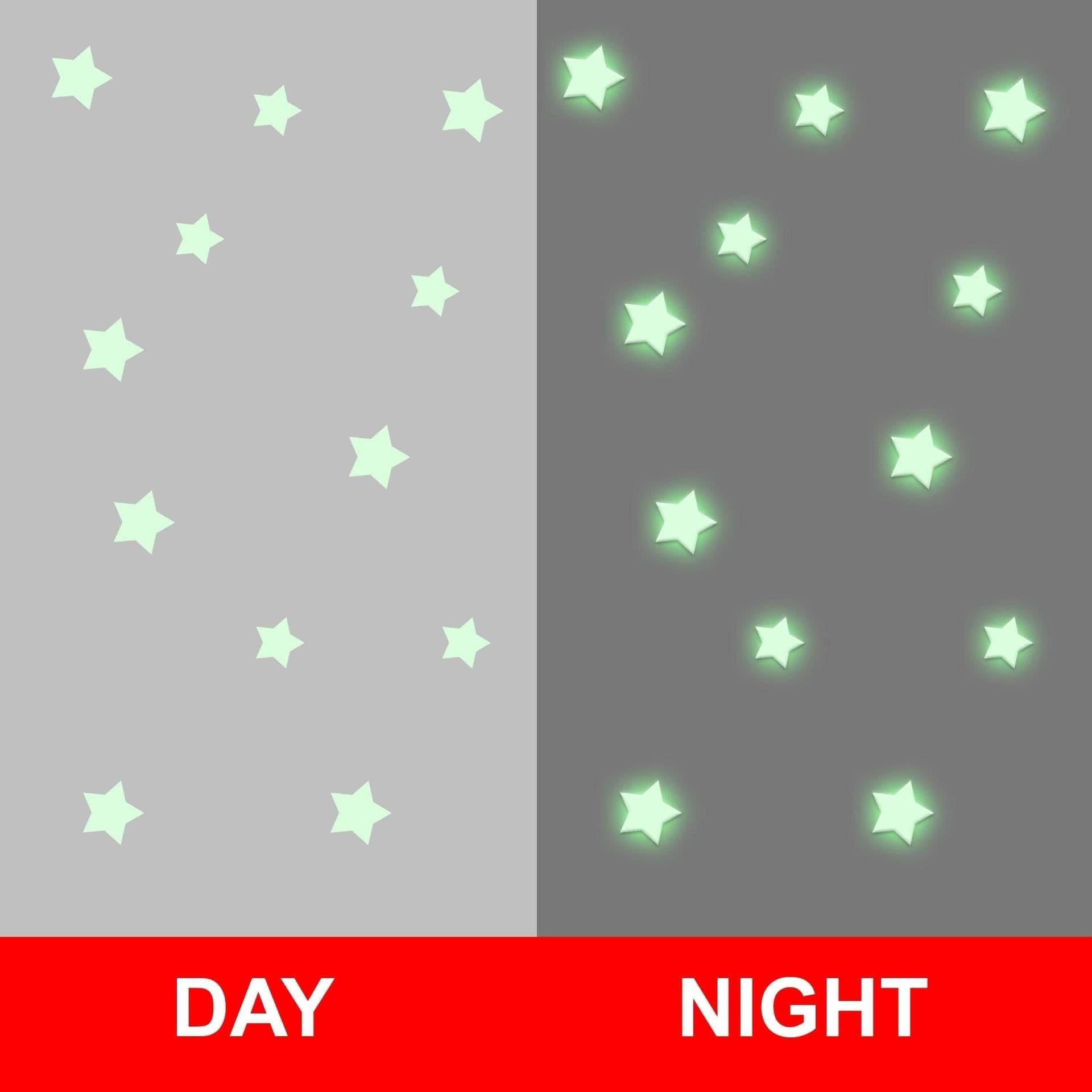 image-Starry Night Glow - 850 pcs Mesmerizing Glow In The Dark Stars Stickers