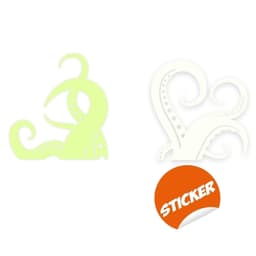 image-Glowing Sea Creature Tentacle Wall Sticker Decal - Oceanic Home Decor Art