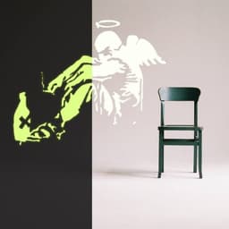 image-Glowing Guardian Angel Wall Sticker Decal - Luminescent Spiritual Home Decor Wall Art