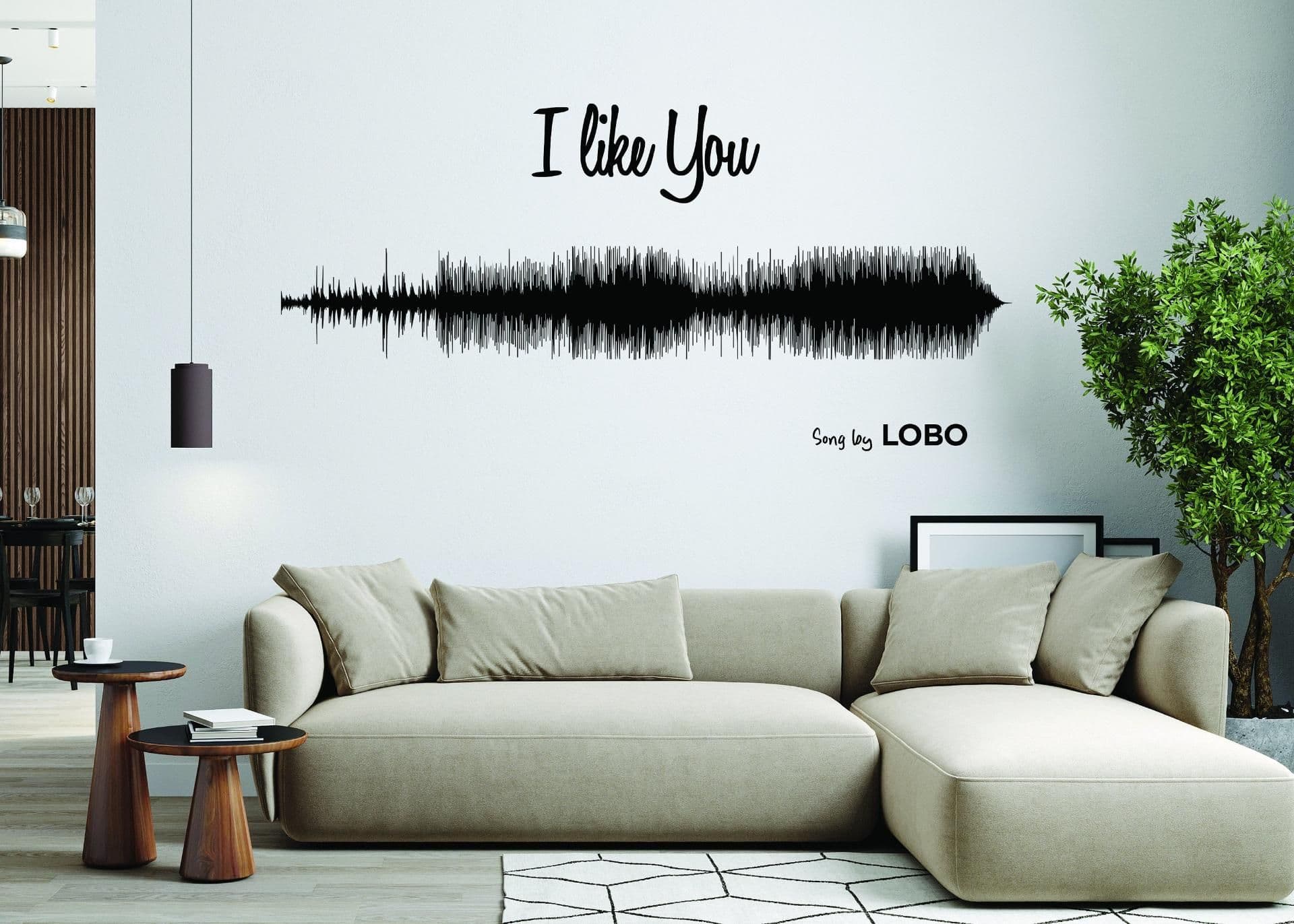image-Custom Soundwave Wall Decor: Personalized Sound Wave Art Decal Online