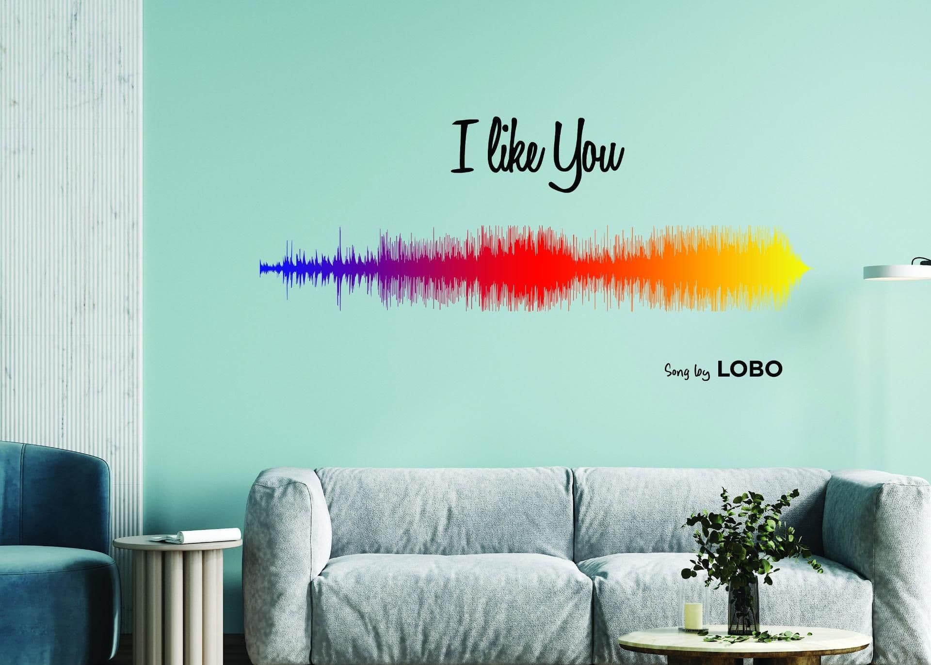 image-Custom Soundwave Wall Decor: Personalized Sound Wave Art Decal Online