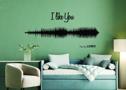 image-Custom Soundwave Wall Decor: Personalized Sound Wave Art Decal Online