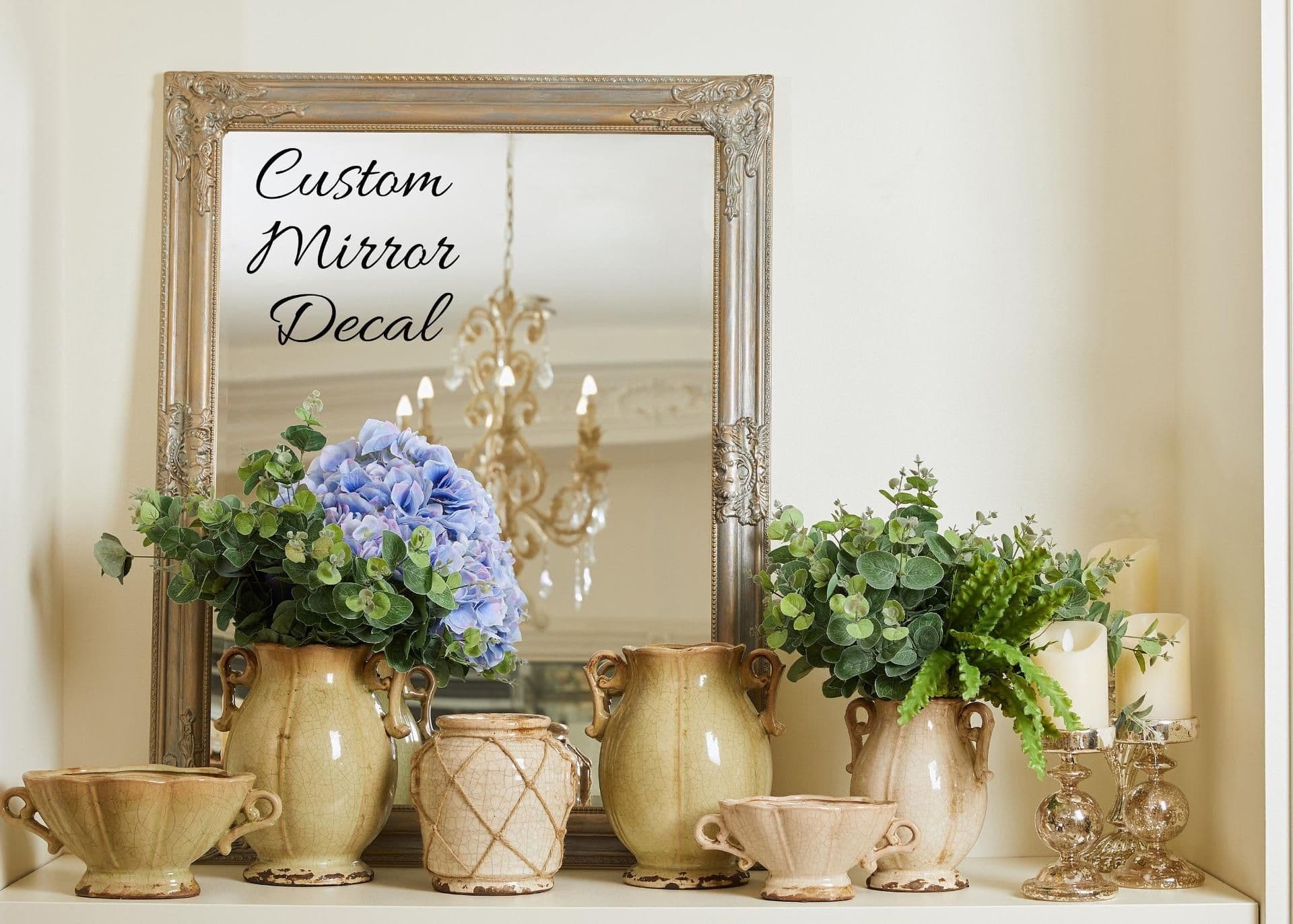 image-Customized Glass Mirror Sticker: Personalized Elegant Reflection, Captivating Glass Decal