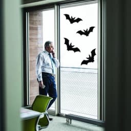 image-Elegant Halloween Bat Window Stickers, 25 Pack, Spooky Seasonal Decor Decals
