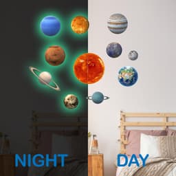 image-Glow In The Dark Planet Wall Decals - Solar System Glowing Sticker For Ceiling