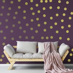 image-Circle Wall Stickers - Gold 2 Inches Round Dot Labels